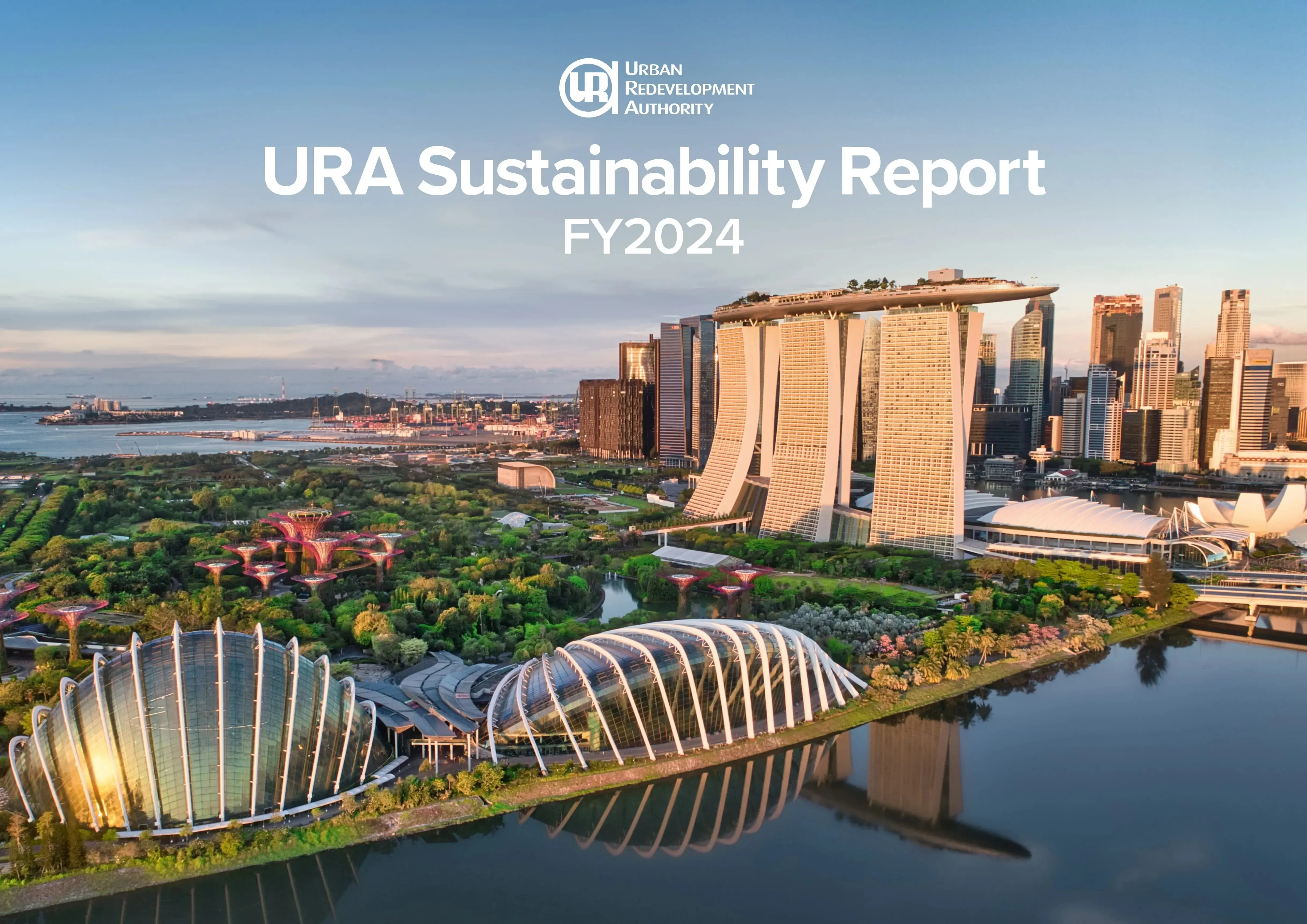 This is the cover of the URA Sustainability Report FY2024.